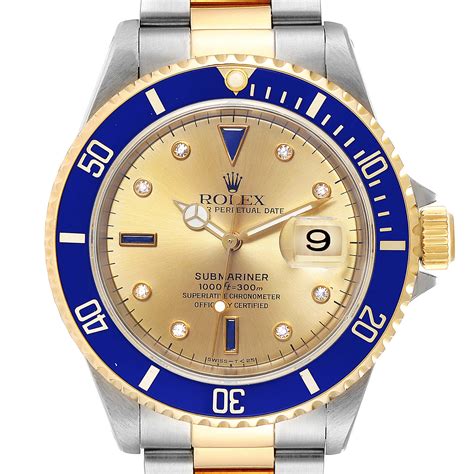 rolex submariner gold serti dial|Rolex 16803 vs 16613.